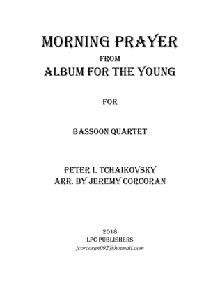 Book cover for Morning Prayer for Bassoon Quartet