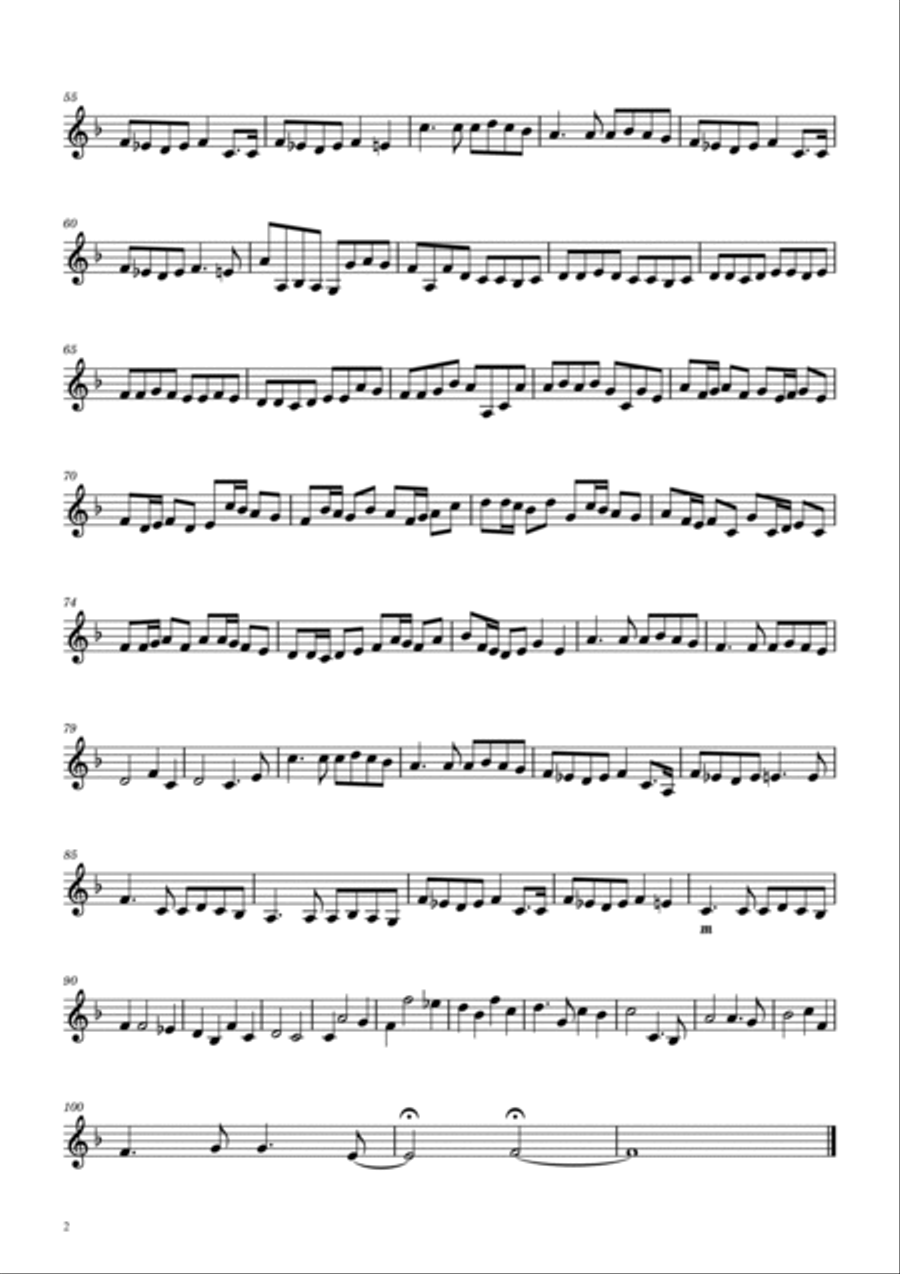 Canon in D B-Flat Trumpet scores gallery preview page 2