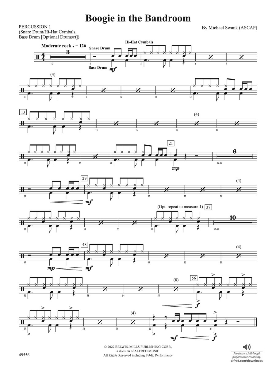 Boogie in the Bandroom: 1st Percussion