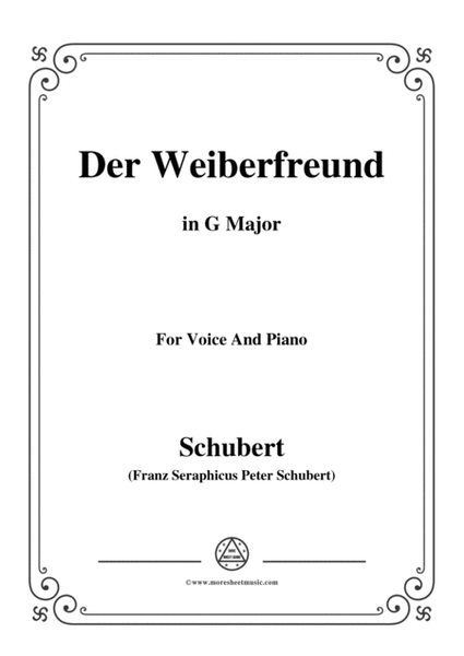 Schubert-Der Weiberfreund(The Philanderer),D.271,in G Major,for Voice&Piano image number null