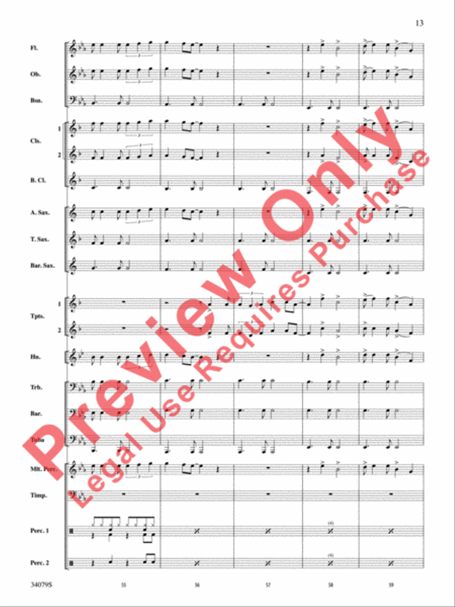 Animal Animal Concert Band scores gallery preview page 14