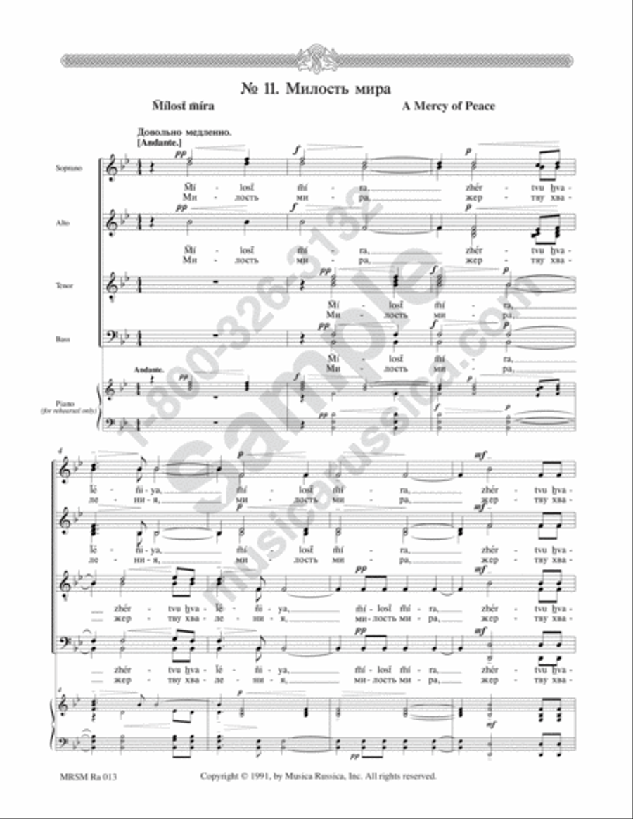 A Mercy of Peace 4-Part scores gallery preview page 2