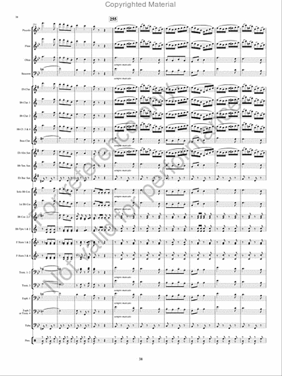 The Pirates of Penzance Concert Band scores gallery preview page 39