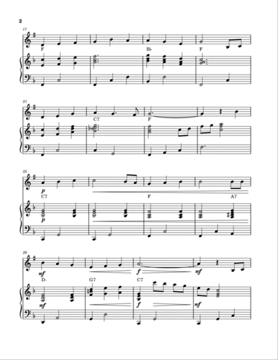 My Wild Irish Rose (Tenor Sax and Piano) Tenor Saxophone scores gallery preview page 2