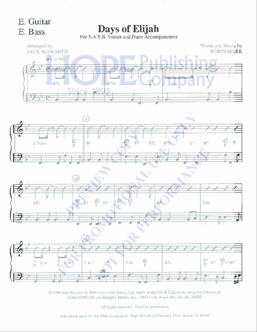Days of Elijah Choir scores gallery preview page 2