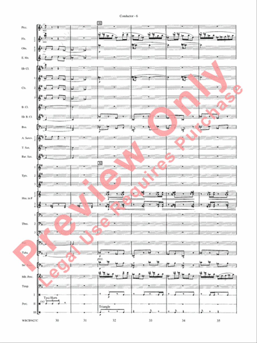 An American in Paris Concert Band scores gallery preview page 8