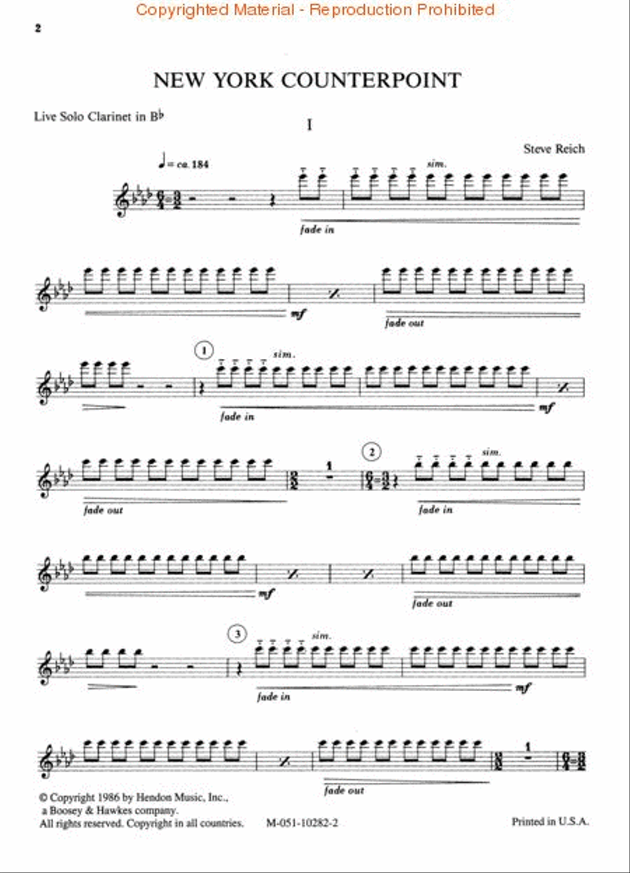 New York Counterpoint New York Counterpoint Clarinet Solo scores gallery preview page 2