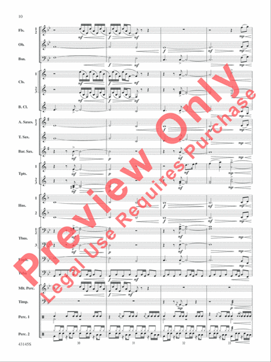 House of Cards (Theme) Concert Band scores gallery preview page 11