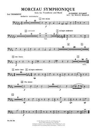 Morceau Symphonique (Trombone Solo and Band): 3rd Trombone