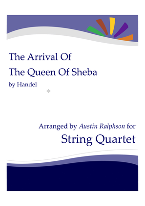 Book cover for The Arrival of the Queen of Sheba - string quartet