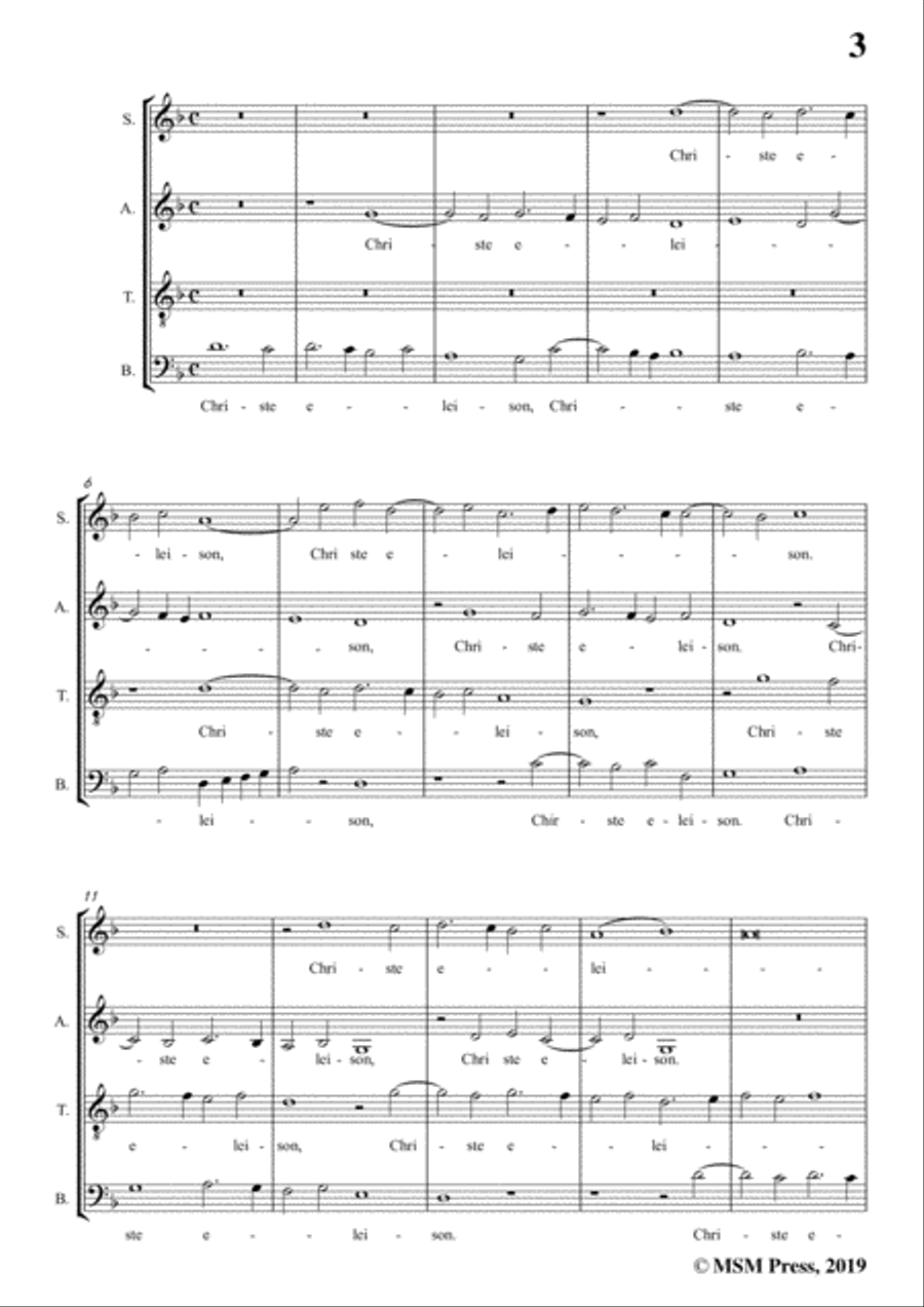 Palestrina-Missa O Regem cœli,from 'Missarum liber primus(Missarum,Liber 1)',P 655-659 No.2,for A Ca 4-Part scores gallery preview page 5