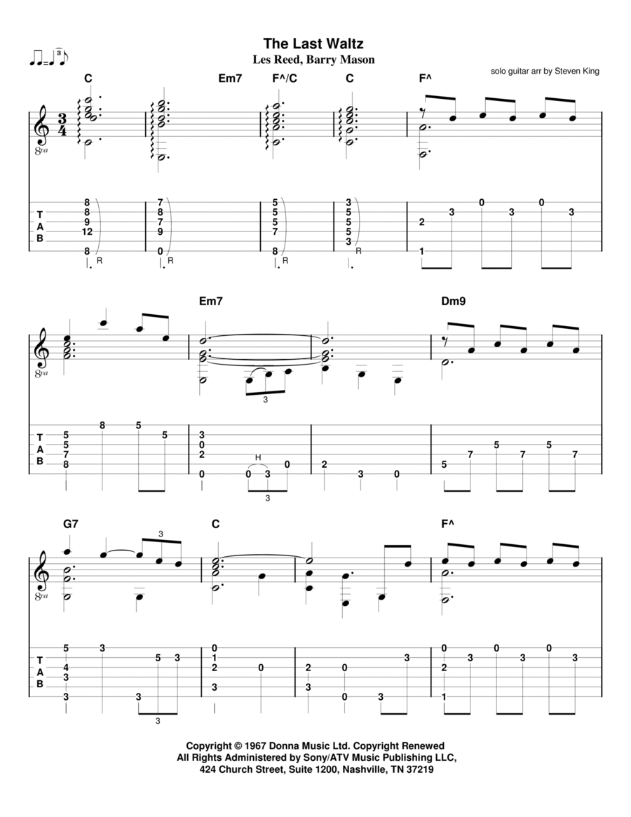 The Last Waltz Electric Guitar scores gallery preview page 1