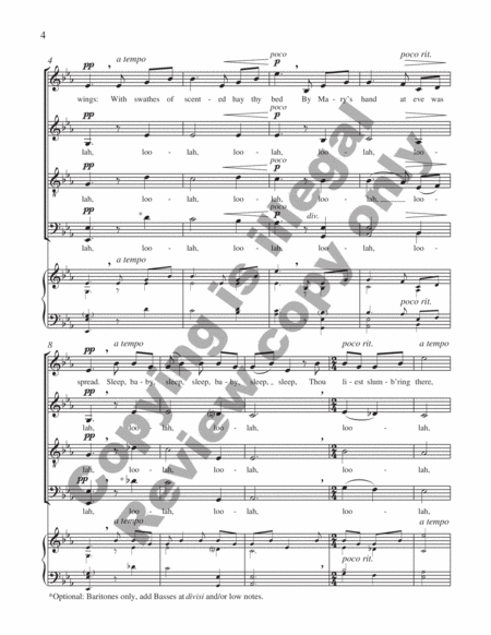Carols of the Nativity: 4. A Christmas Lullaby (Choral Score) image number null