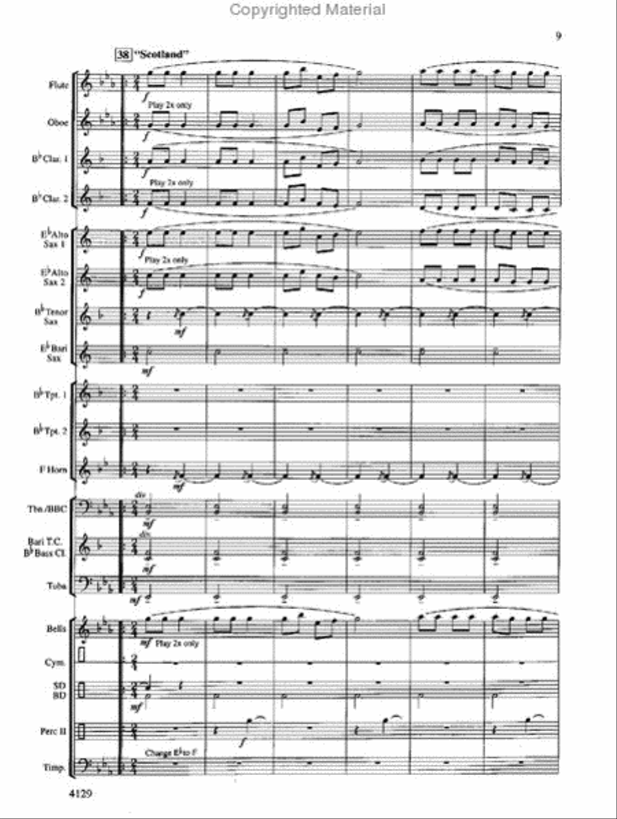 Jingle Bells Around the World Concert Band scores gallery preview page 9