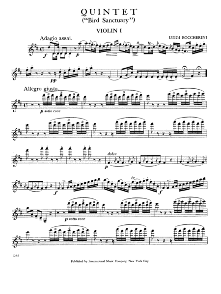 Quintet In D Major (Bird Sanctuary) (With 2 Cellos)
