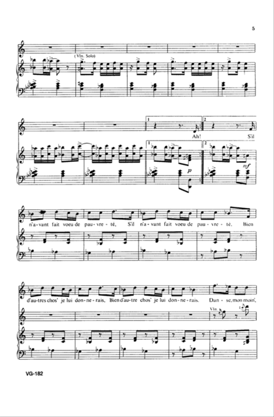 Ah! Si Mon Moine Voulait Danser Unison Choir scores gallery preview page 4