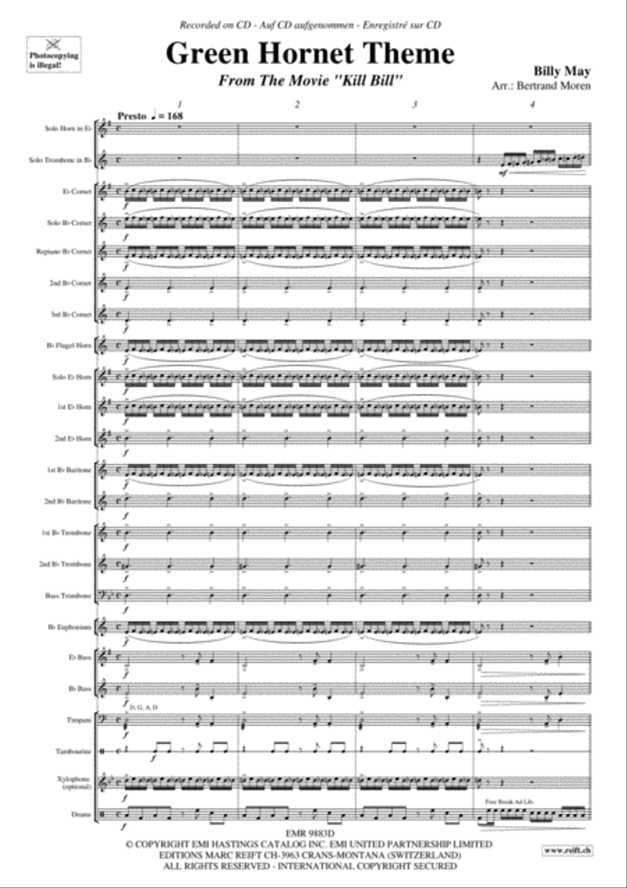 Green Hornet Theme Brass Duet scores gallery preview page 3