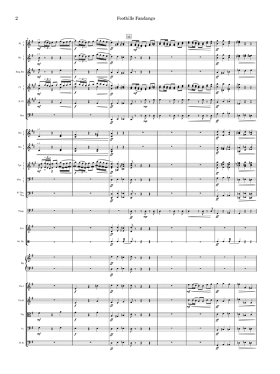 Foothills Fandango Full Orchestra scores gallery preview page 4