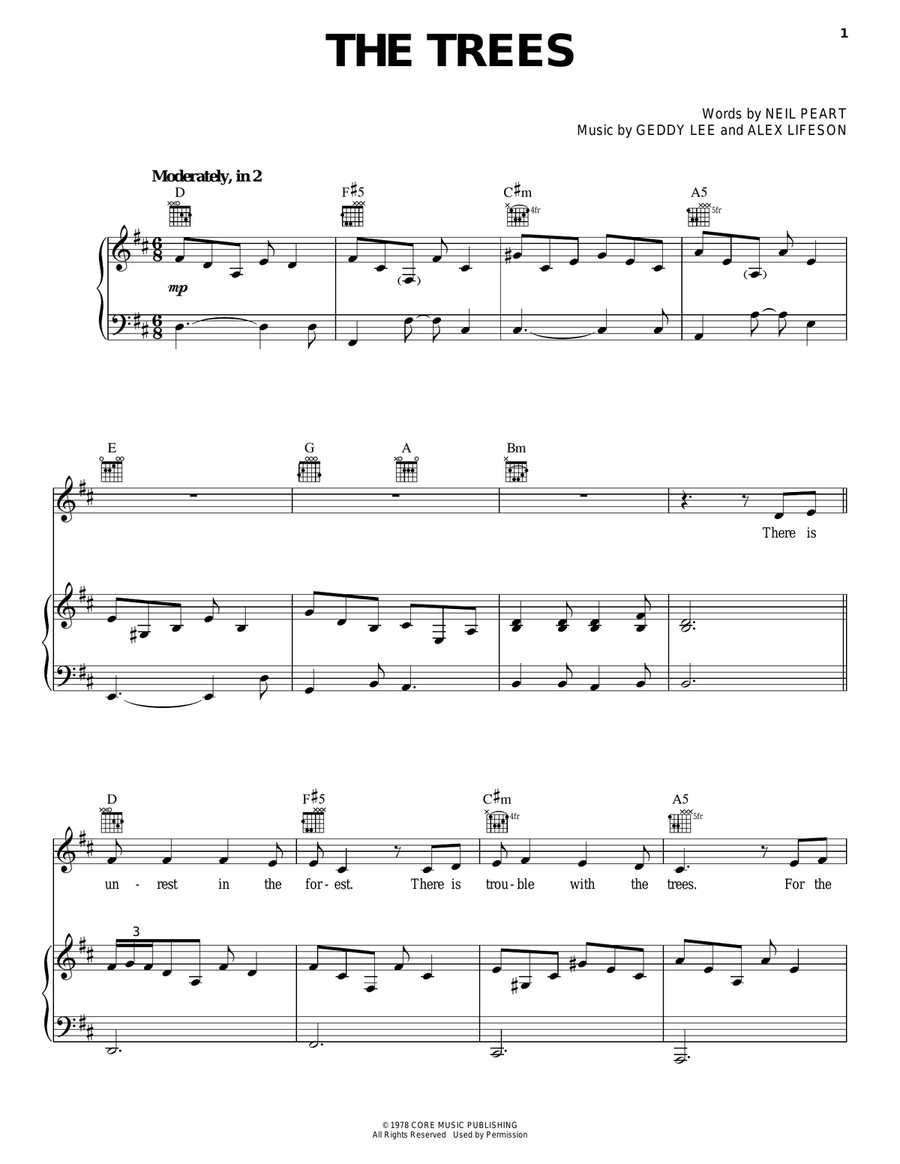 The Trees Acoustic Guitar scores gallery preview page 1