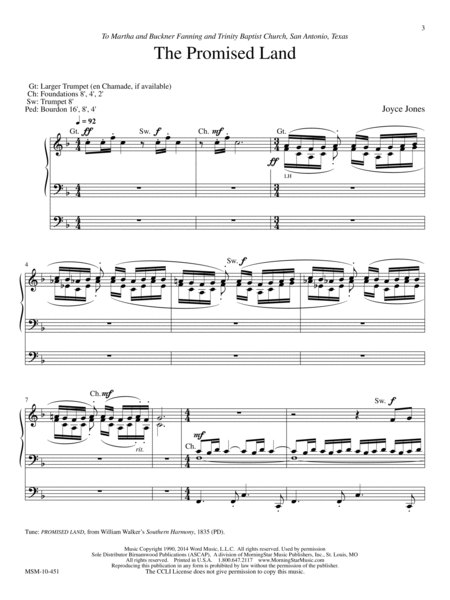 The Promised Land: Five Hymn Arrangements for Organ image number null