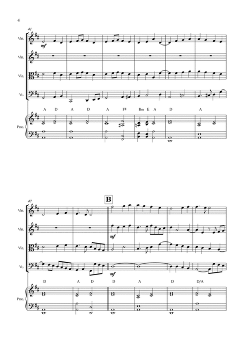 Ode To Joy (from Symphony No. 9) (String Quartet with Piano) - Score and parts image number null