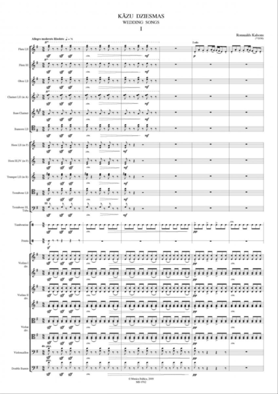 Wedding Songs (Kazu dziesmas) String Orchestra scores gallery preview page 6