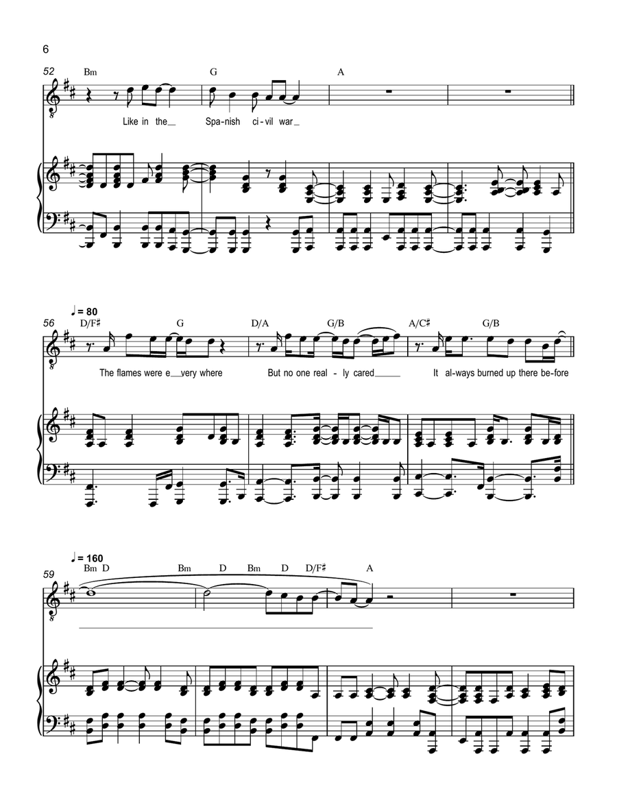Miami 2017 (Seen The Lights Go Out On Broadway) Piano, Vocal scores gallery preview page 6