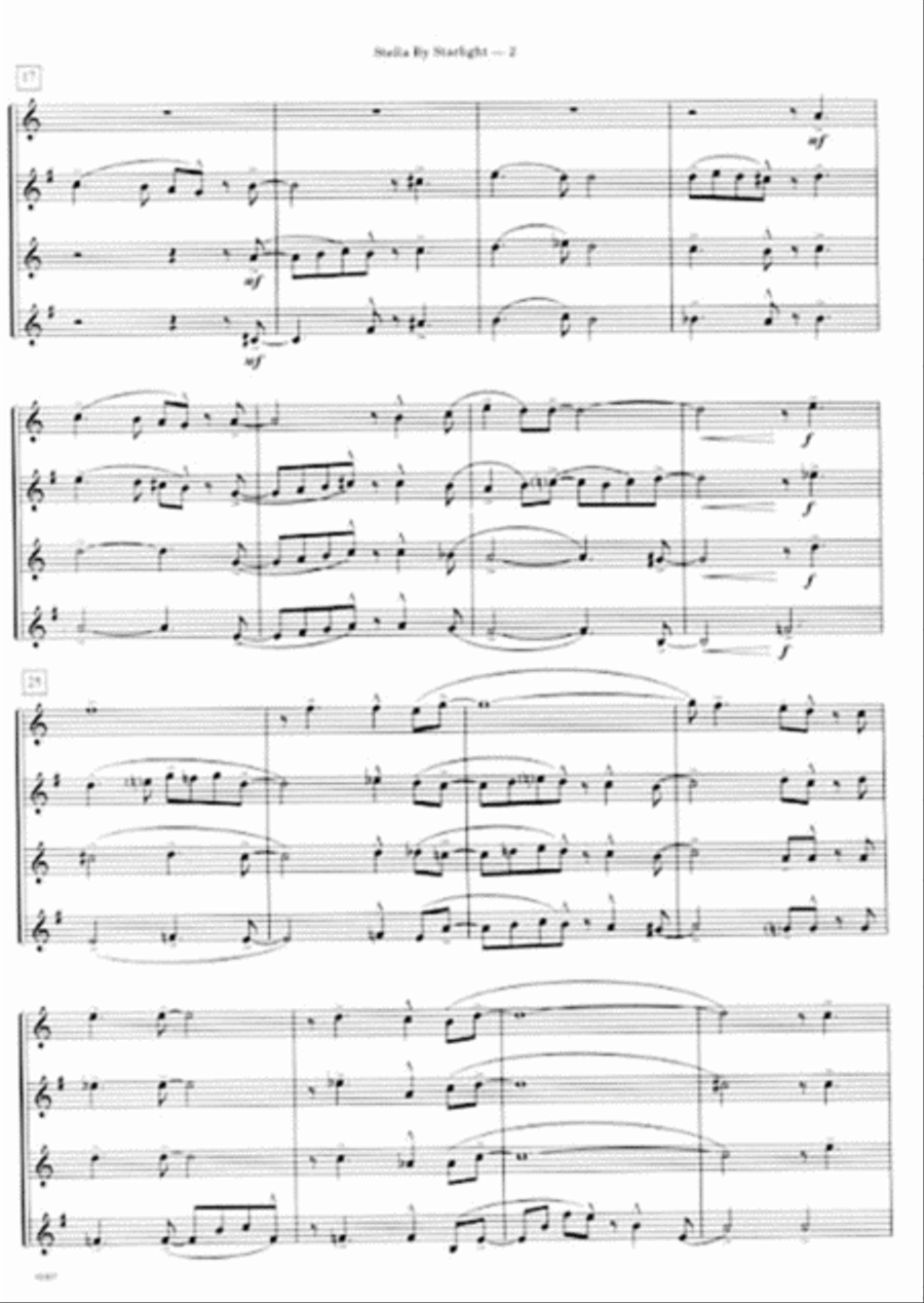 Stella By Starlight (from the Paramount Picture The Uninvited) Saxophone Quartet scores gallery preview page 3