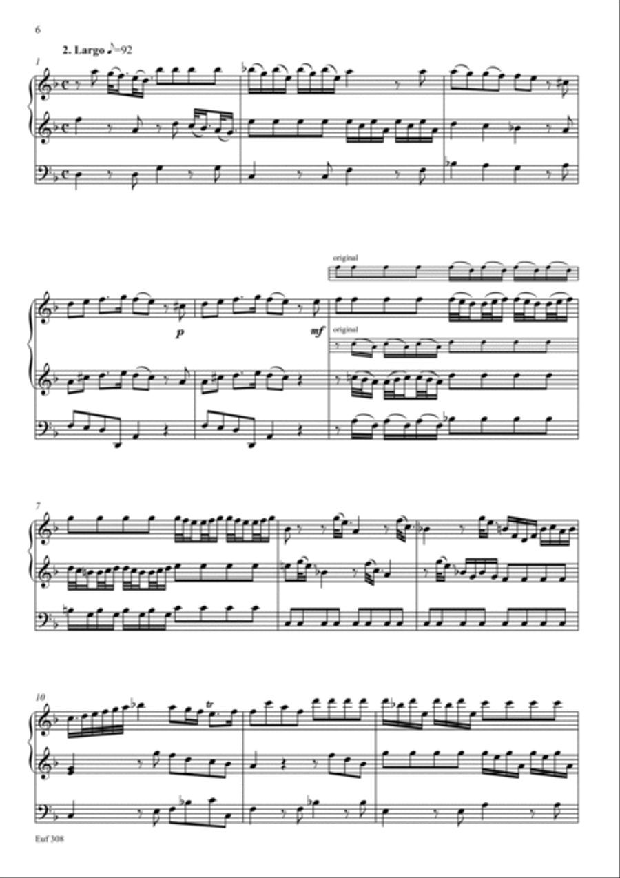 G. Ph. Telemann Sonata D major TWV 44:1 G. Ph. Telemann Sonata D major TWV 44:1 Trumpet Duet scores gallery preview page 6