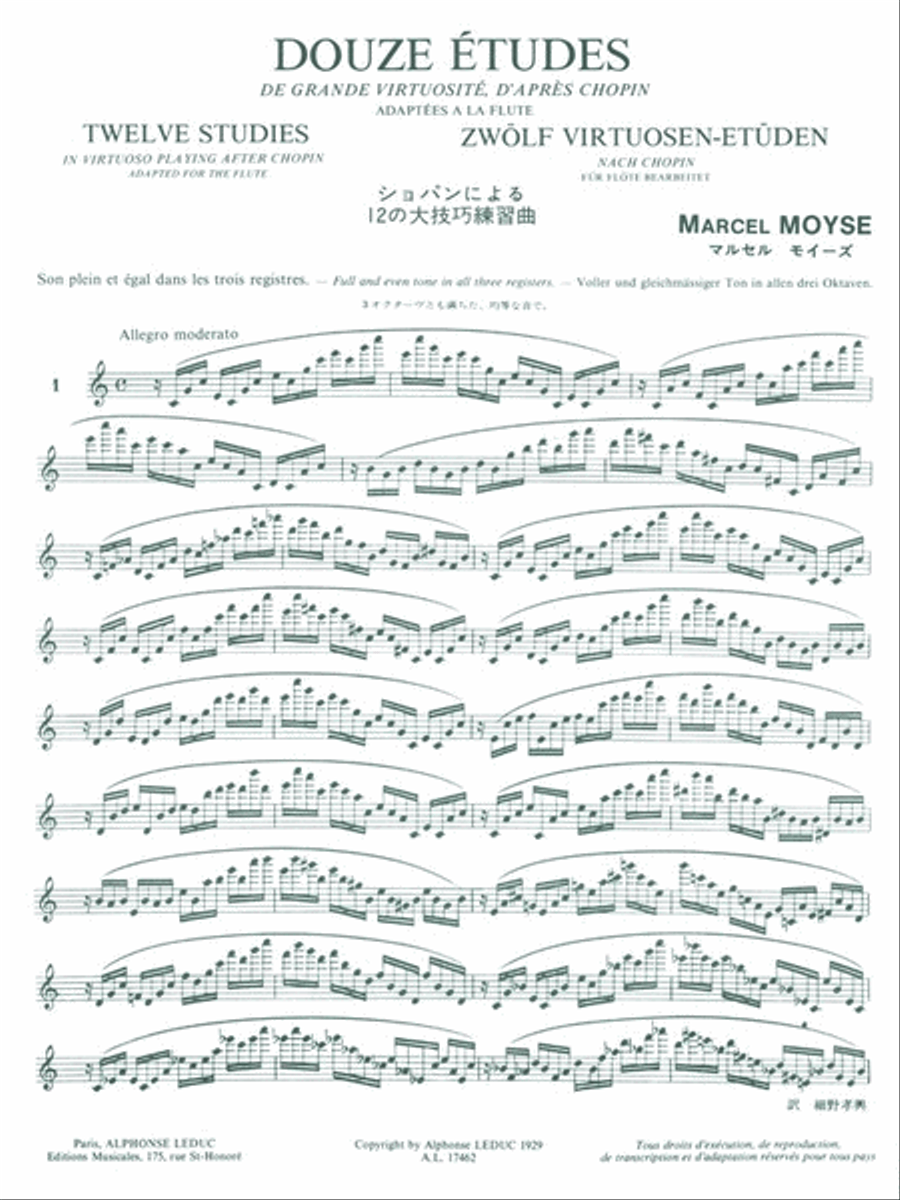 Douze Etudes de Grande Virtuosite D'apres Chopin Flute Solo scores gallery preview page 2