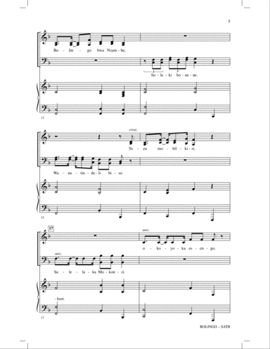 Bolingo 4-Part scores gallery preview page 3