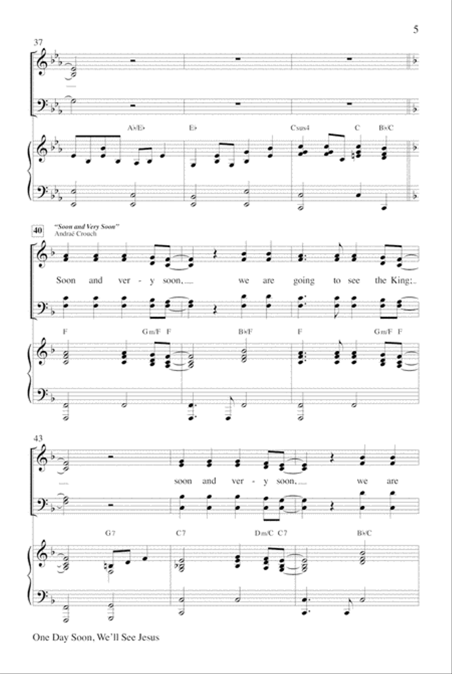 One Day Soon with Soon and Very Soon Choir scores gallery preview page 5