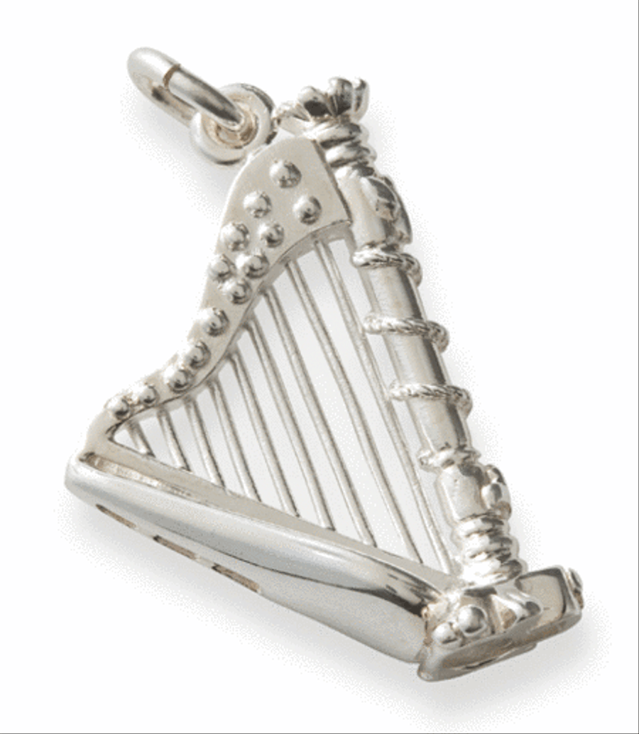 Silver pendant : harp Harp scores gallery preview page 1