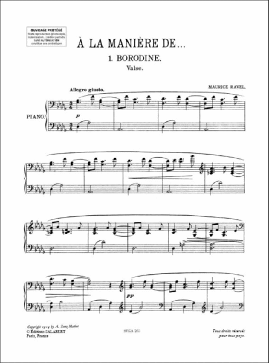 A La Maniere De Vol 2 Piano Solo scores gallery preview page 2
