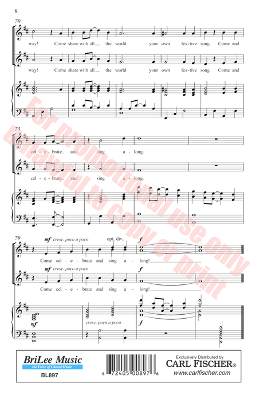 Celebrate and Sing Celebrate and Sing 2-Part scores gallery preview page 9