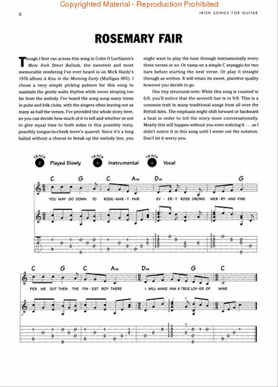 Irish Songs for Guitar Acoustic Guitar scores gallery preview page 3