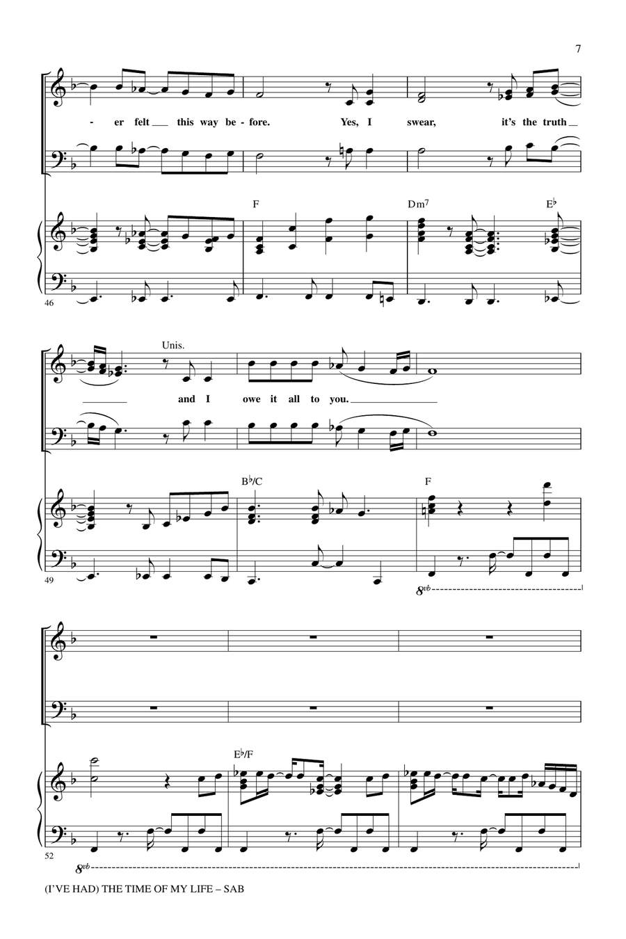(I've Had) The Time Of My Life (arr. Mac Huff) 3-Part scores gallery preview page 6
