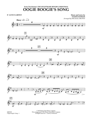Book cover for Oogie Boogie's Song (from The Nightmare Before Christmas) - Eb Alto Clarinet