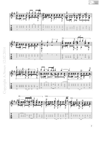 I Love You Much too Much (Sheet music for guitar) image number null