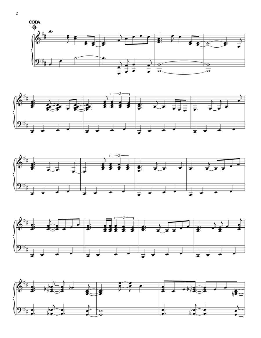 Father's Song Piano Solo scores gallery preview page 2