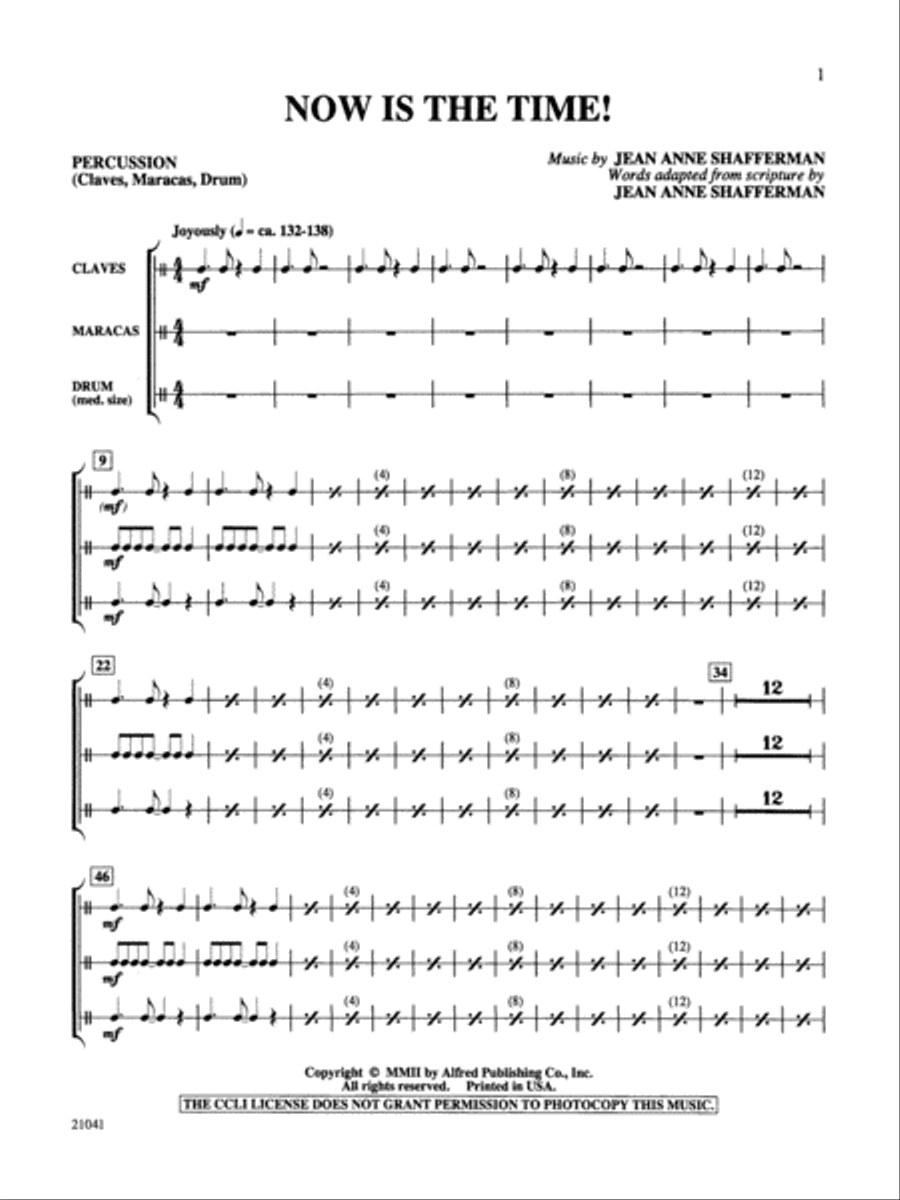 Now Is the Time! Now Is the Time! Choir scores gallery preview page 2