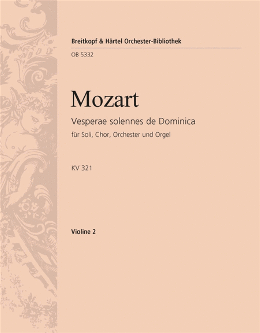 Vesperae solennes de Dominica K. 321 4-Part scores gallery preview page 1