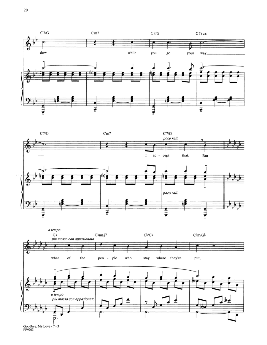 Goodbye, My Love (from Ragtime: The Musical) Piano, Vocal scores gallery preview page 3