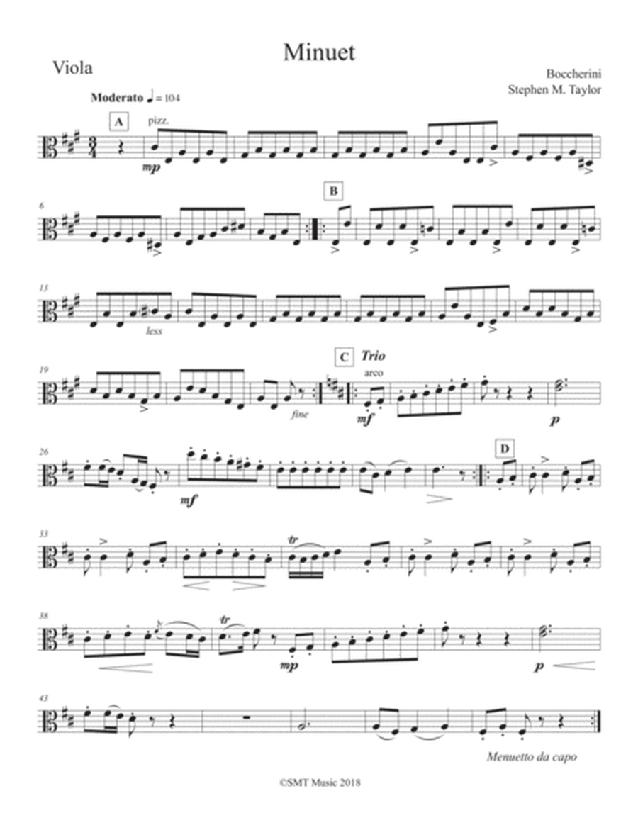 Minuet by Boccherini for String Quartet image number null