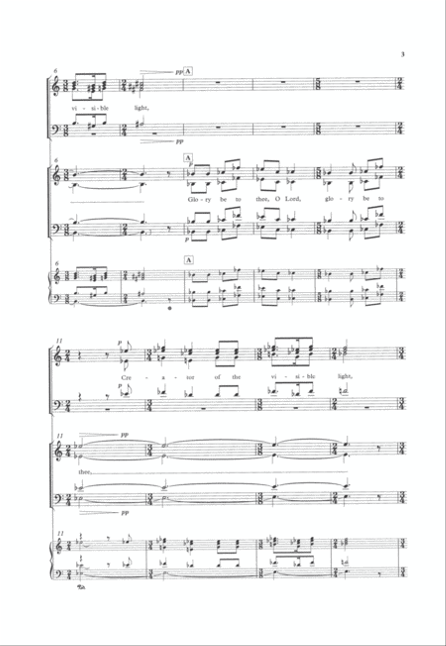 Hymn to the Creator of Light 4-Part scores gallery preview page 3