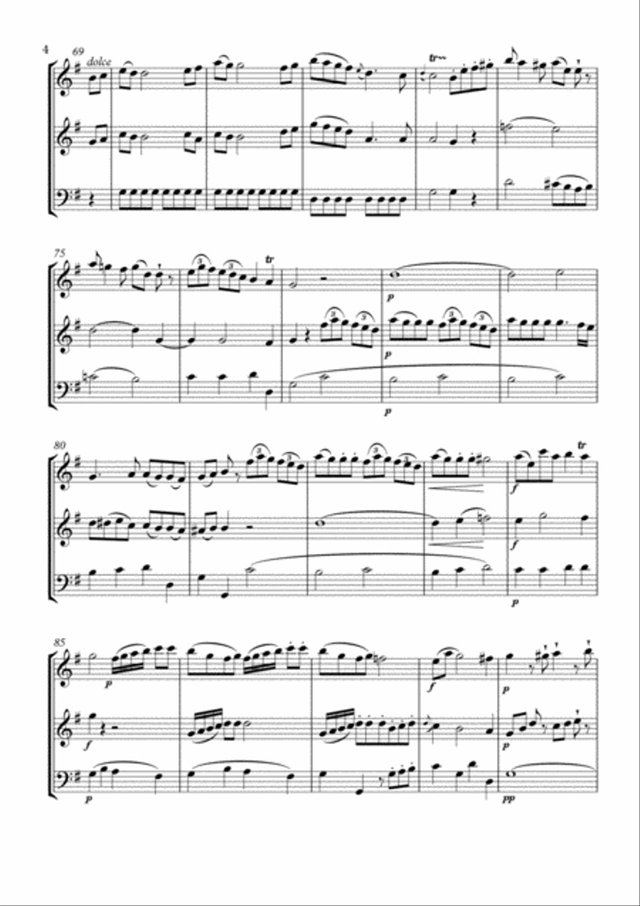 Woodwind trio by Giuseppe Cambini Woodwind Trio scores gallery preview page 4