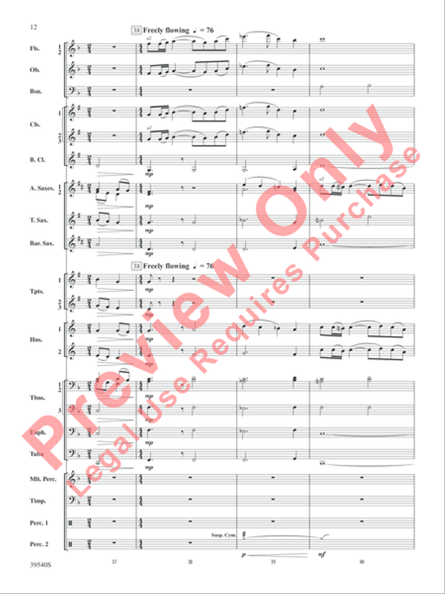 Carols from the British Isles Concert Band scores gallery preview page 13