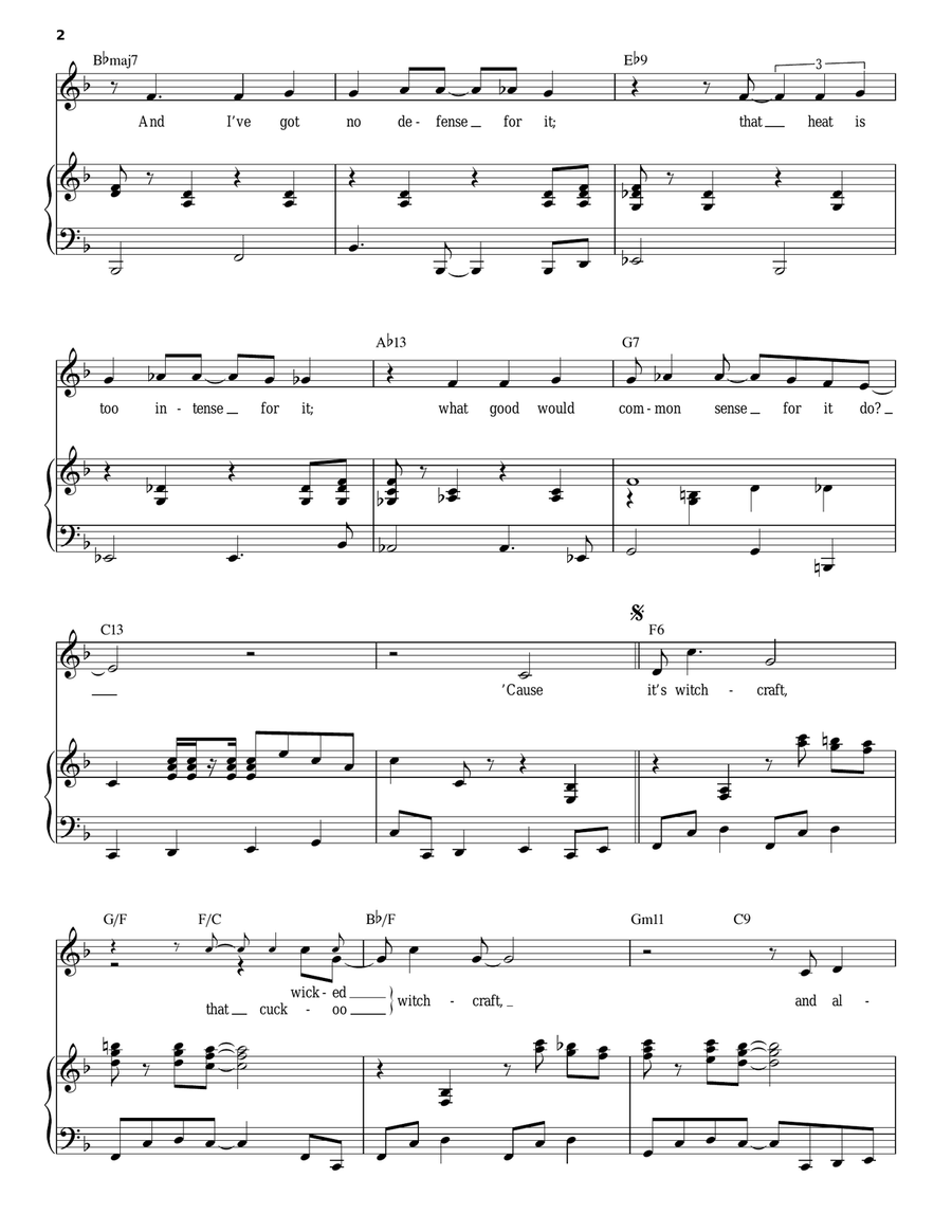 Witchcraft Witchcraft Piano, Vocal scores gallery preview page 2