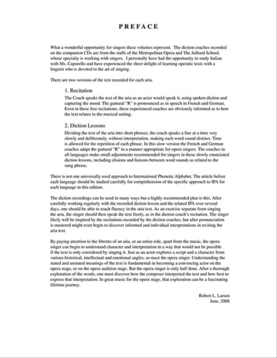 Diction Coach – G. Schirmer Opera Anthology (Arias for Soprano) Voice Solo scores gallery preview page 3
