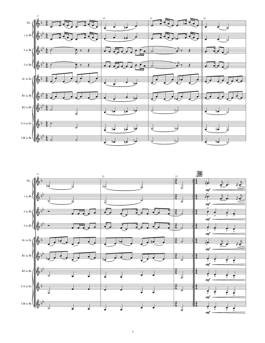 Blackbird Clarinet Choir scores gallery preview page 5